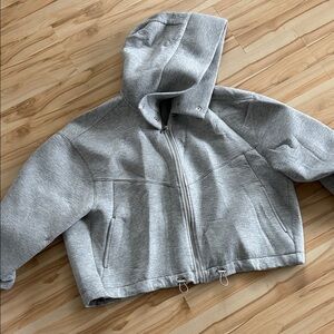 Scoop Women’s  Scuba Knit Hooded Jacket, size Small